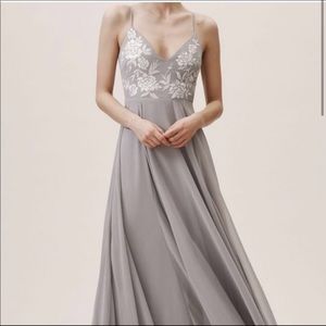 Anthropologie BHLDN Sadia Gown in fog